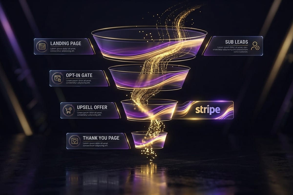 Complete Sales Funnel System with Stripe Integration